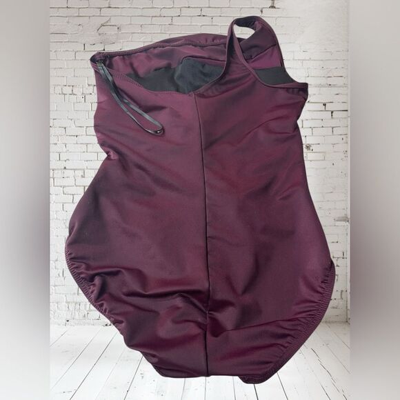 Miraclesuit One-Shoulder Plum Swimsuit - Picture 4 of 5
